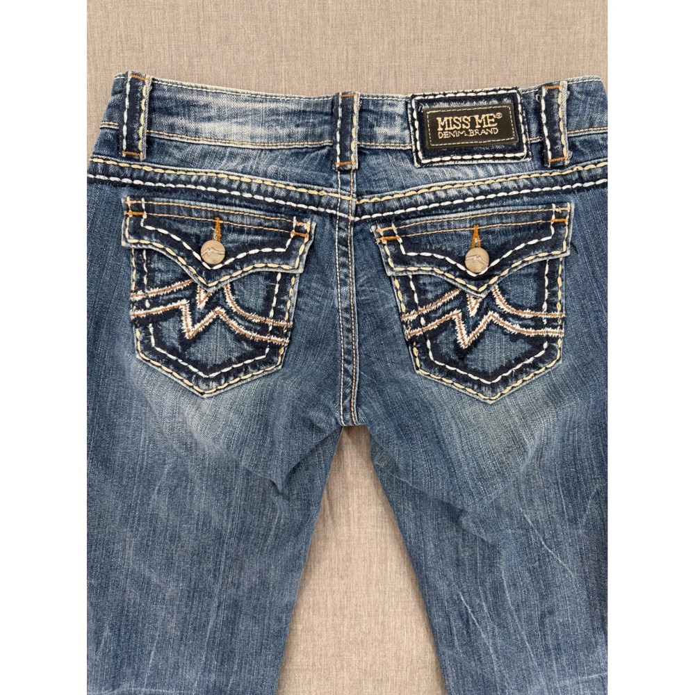Miss Me Irene Bootcut Jeans Brookdale Wash Flap Pocket Size 28 - Picture 6 of 7